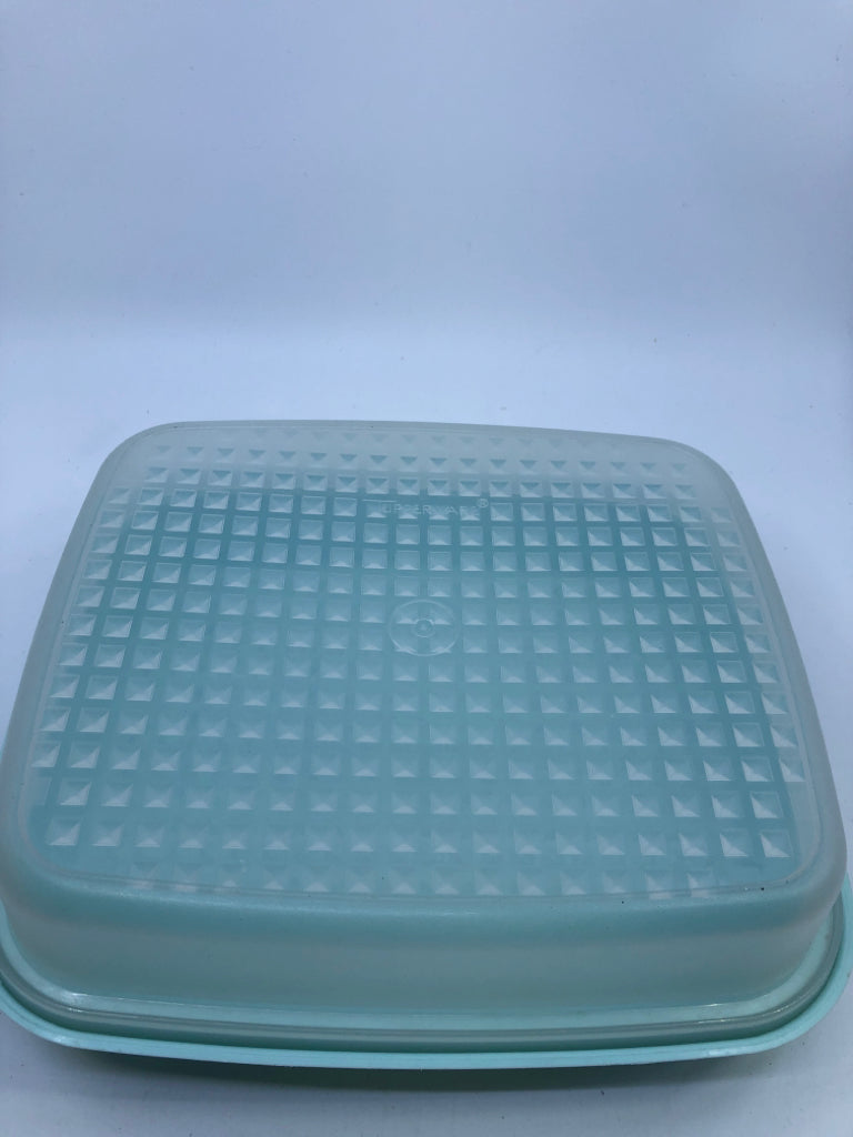 MINT GREEN COVERED CONTAINER.