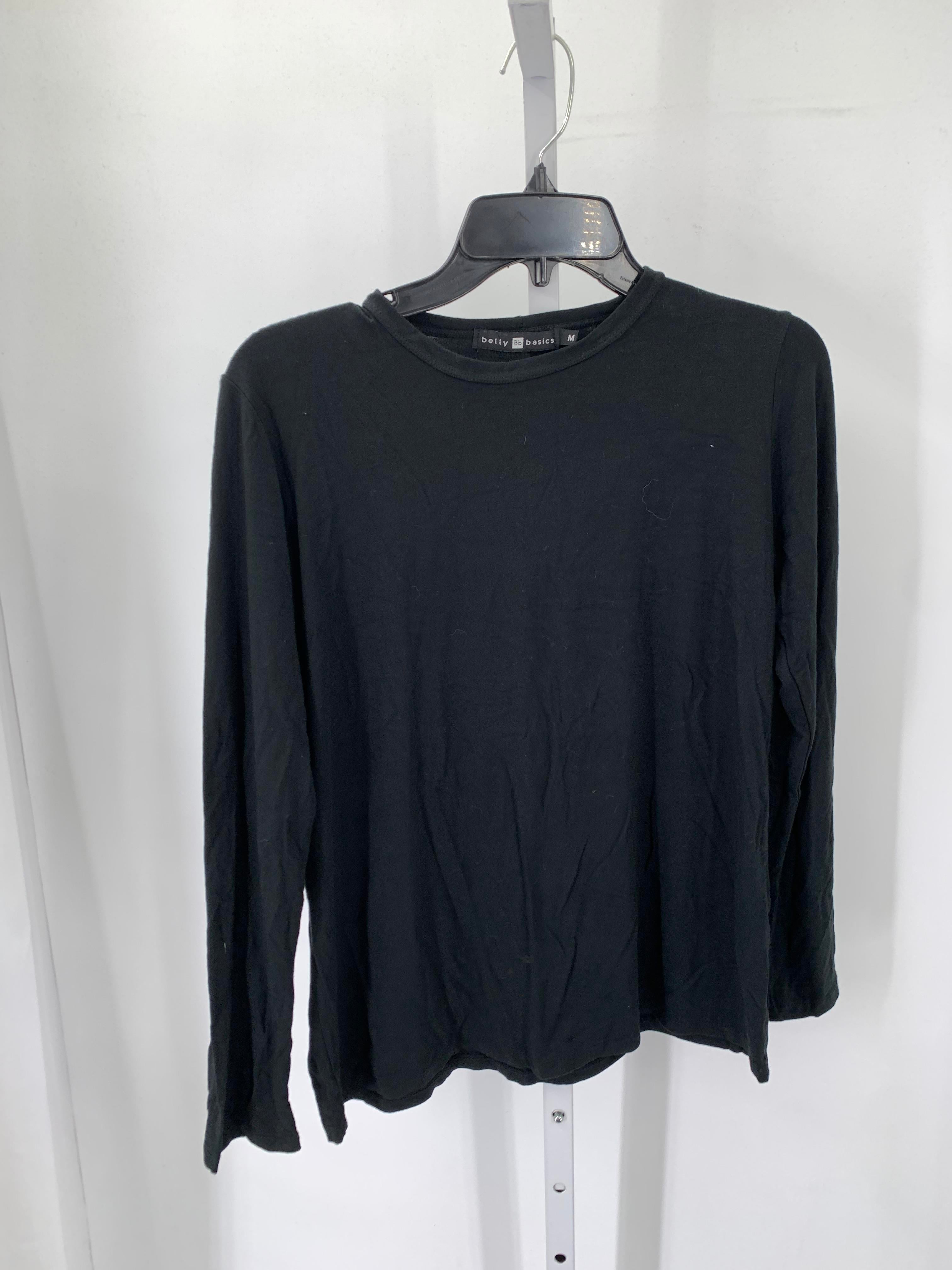 Belly Basics Black Size Medium Maternity Long Sleeve Shirt