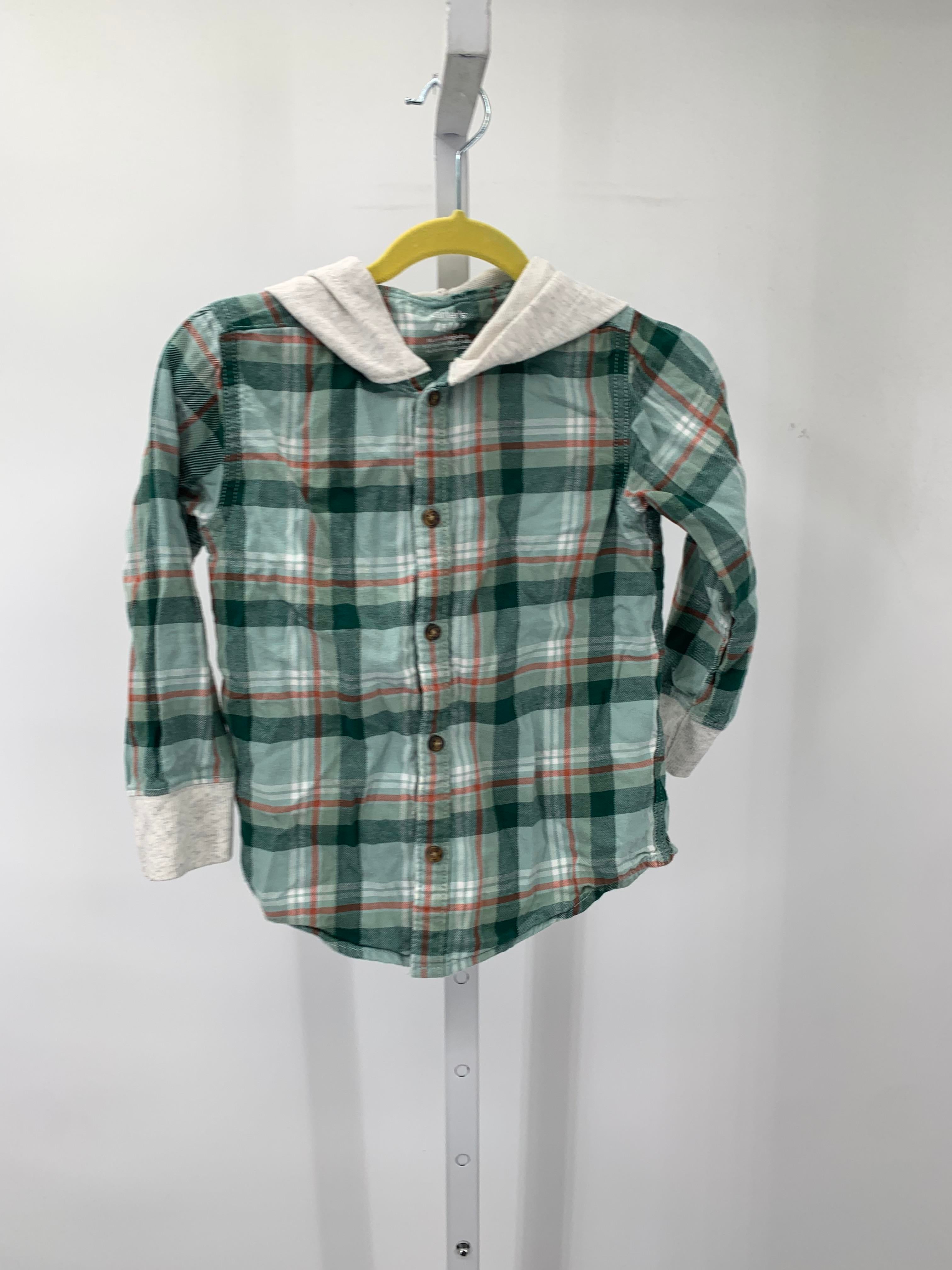HOODED PLAID BTN DOWN