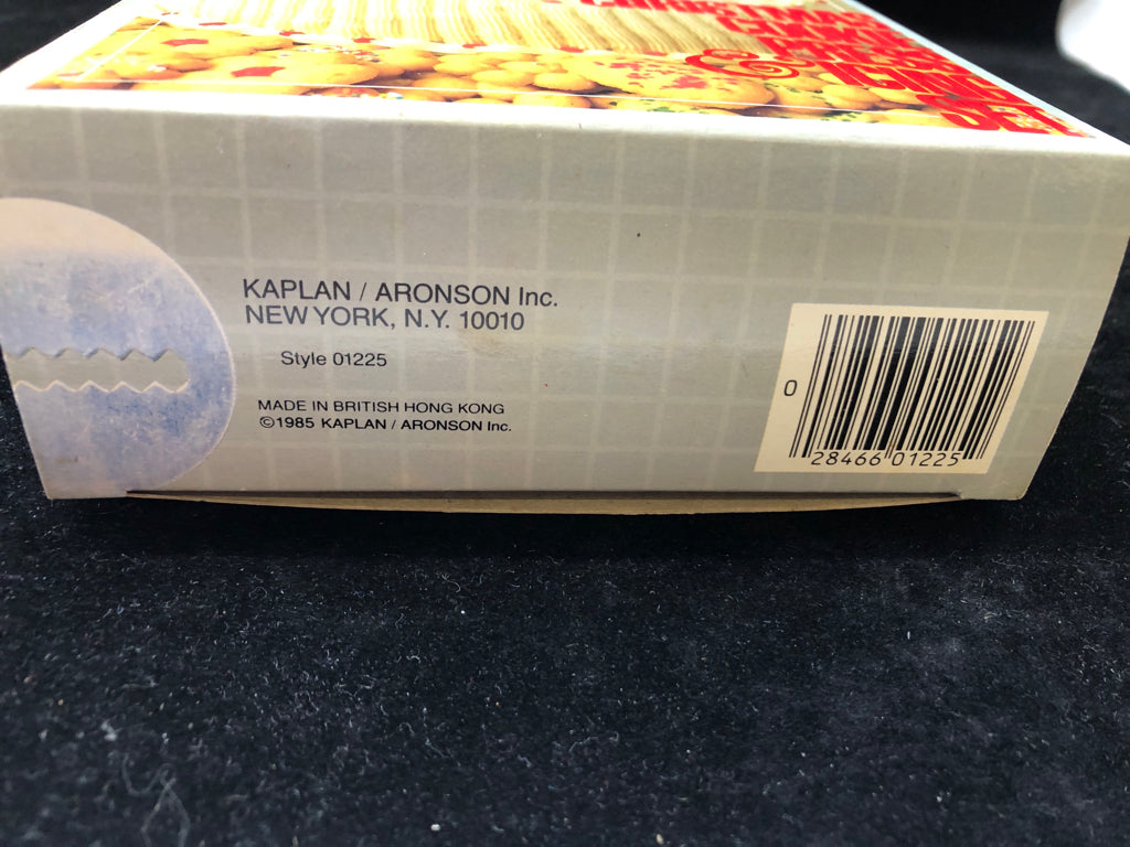NIB CHRISTMAS COOKIE PRESS & ICING SET KAPLAN/ARONSON.