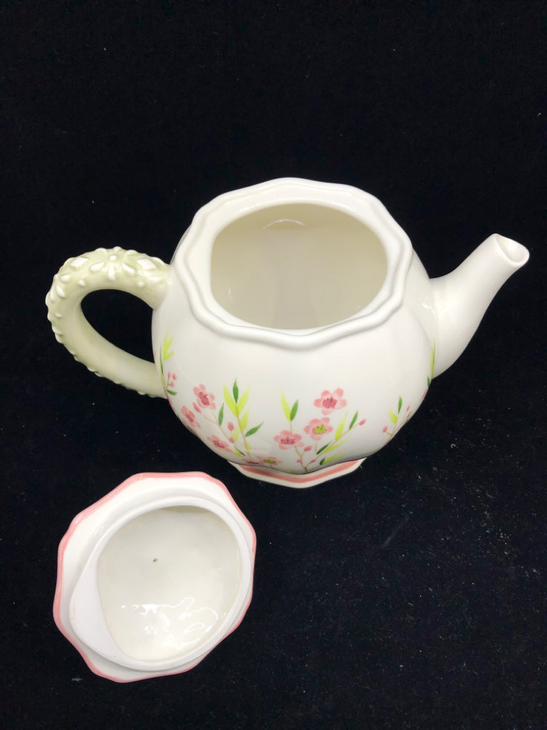 PINK FLORAL TEAPOT.
