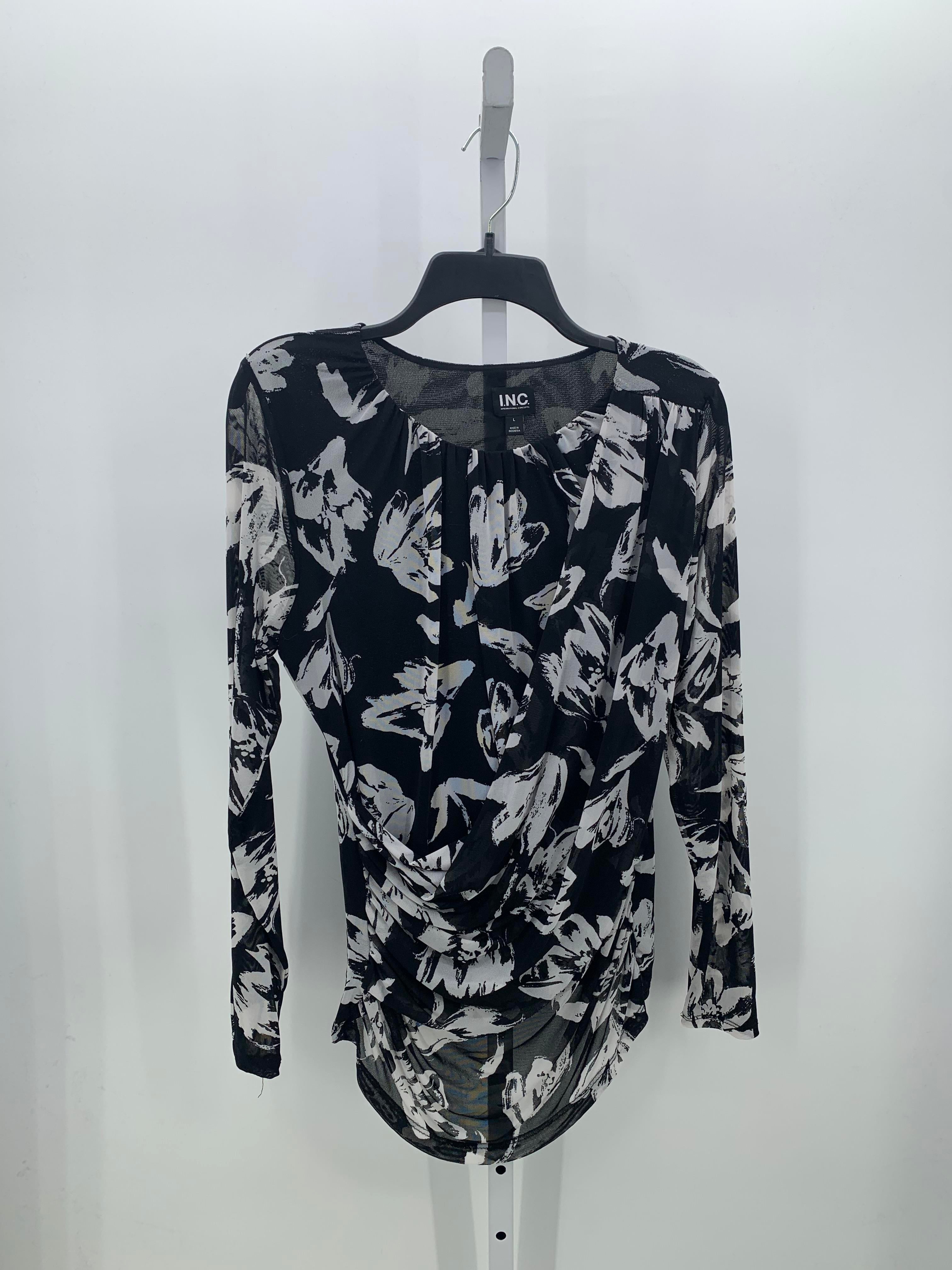 INC Size Large Misses Long Sleeve Shirt
