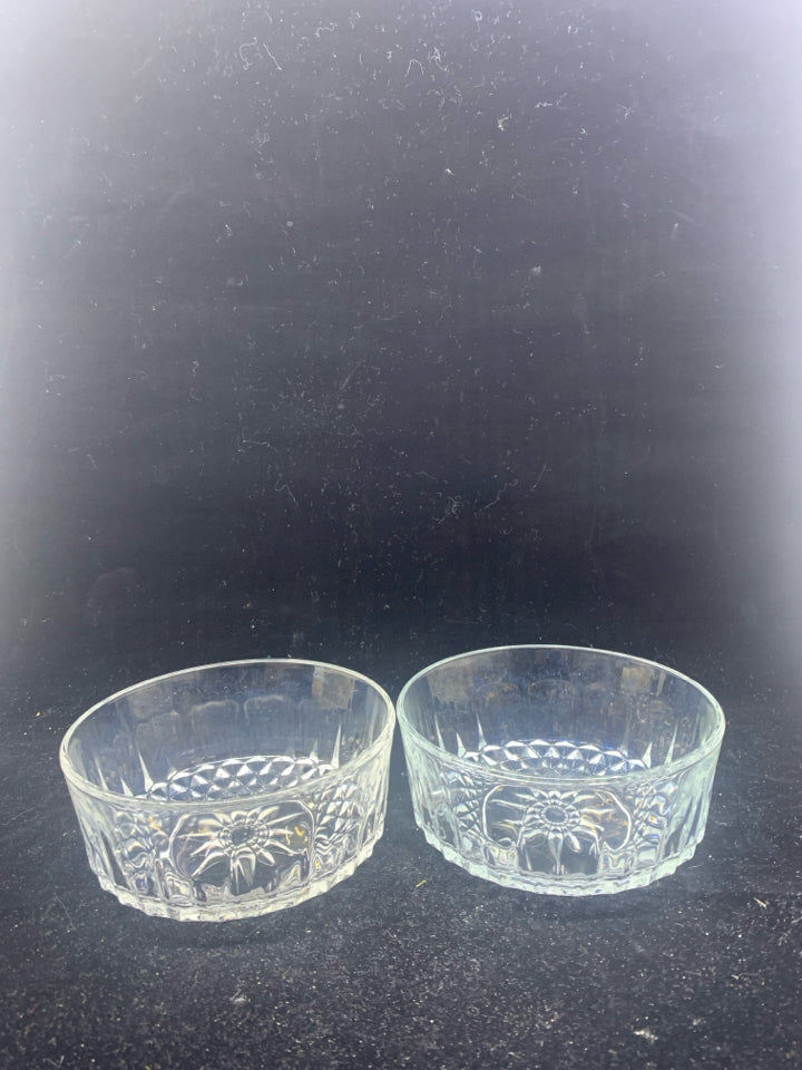 2 DIAMOND PATTERN BOTTOM BOWLS.