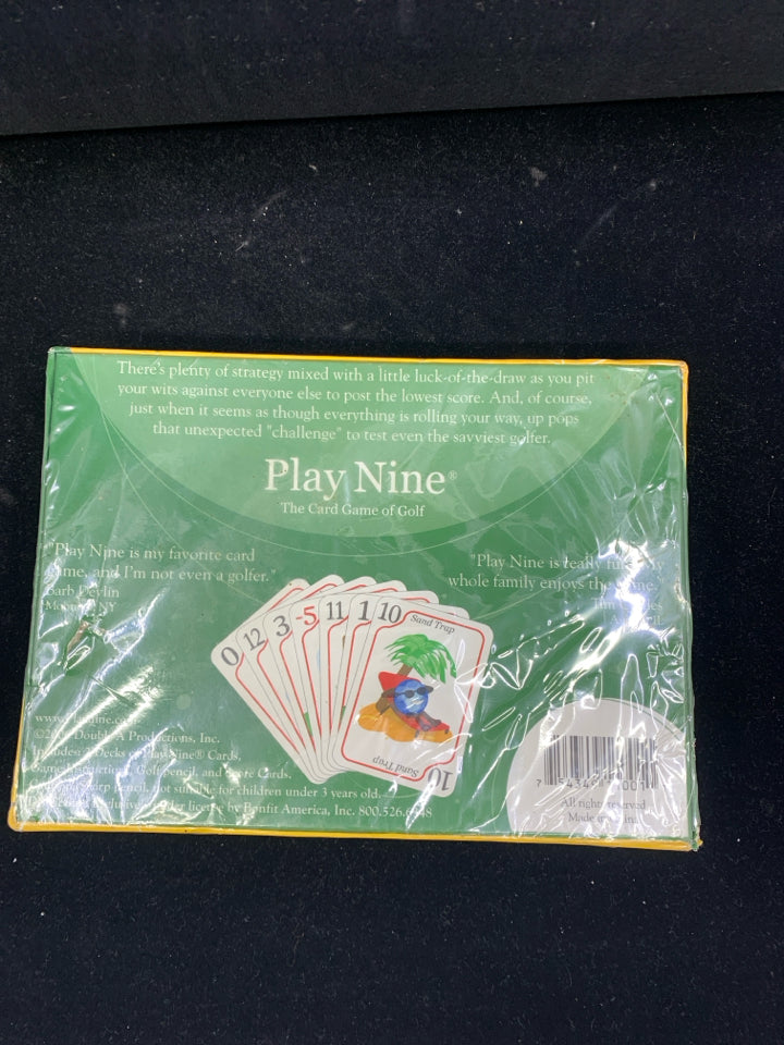 NIB PLAY NINE CARD GAME.