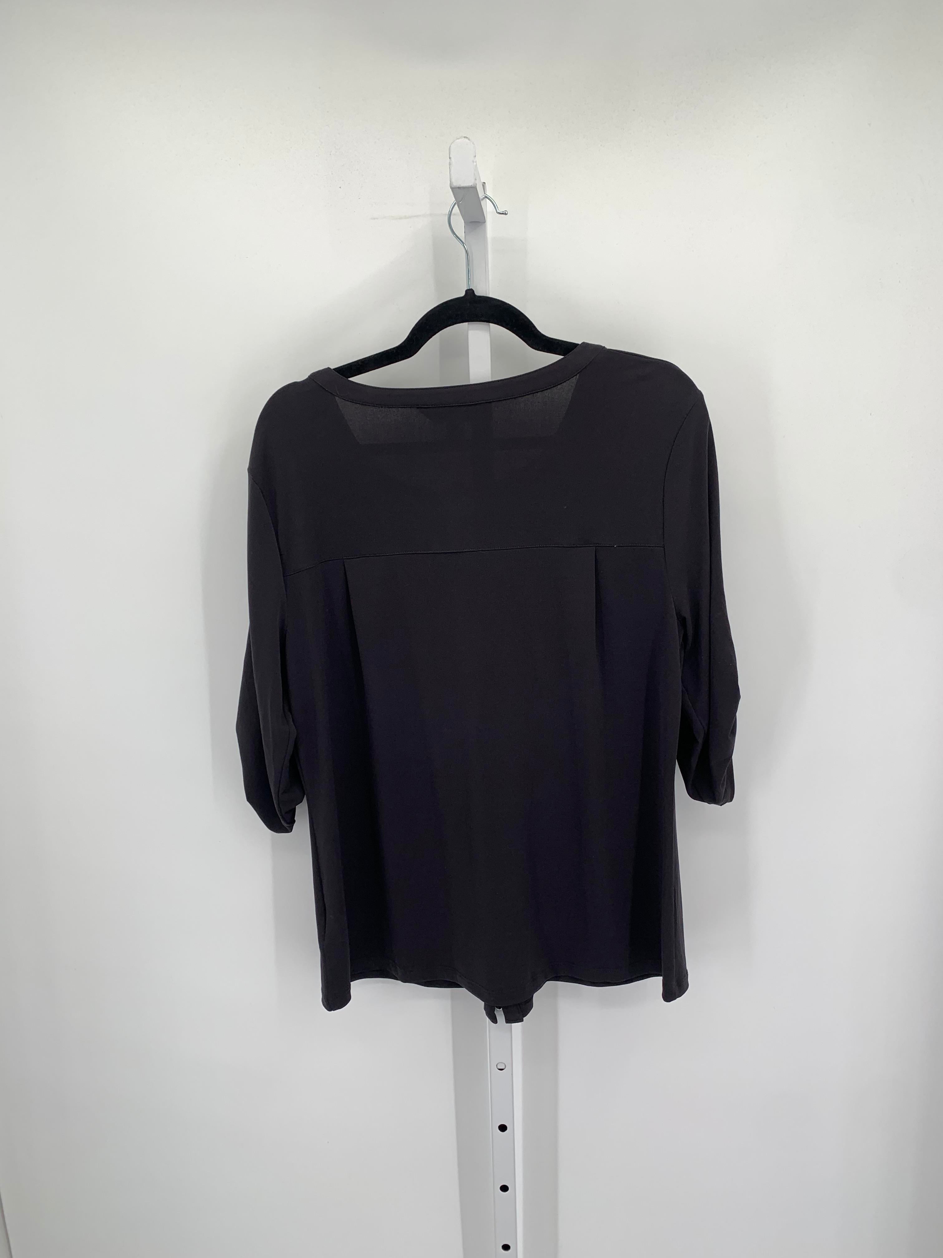 Ellen Tracy Size Large Misses 3/4 Sleeve Shirt