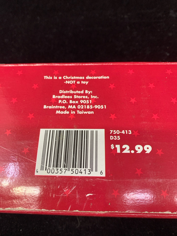 NIB 3 WHITE W/ GLITTER ORNAMENTS.