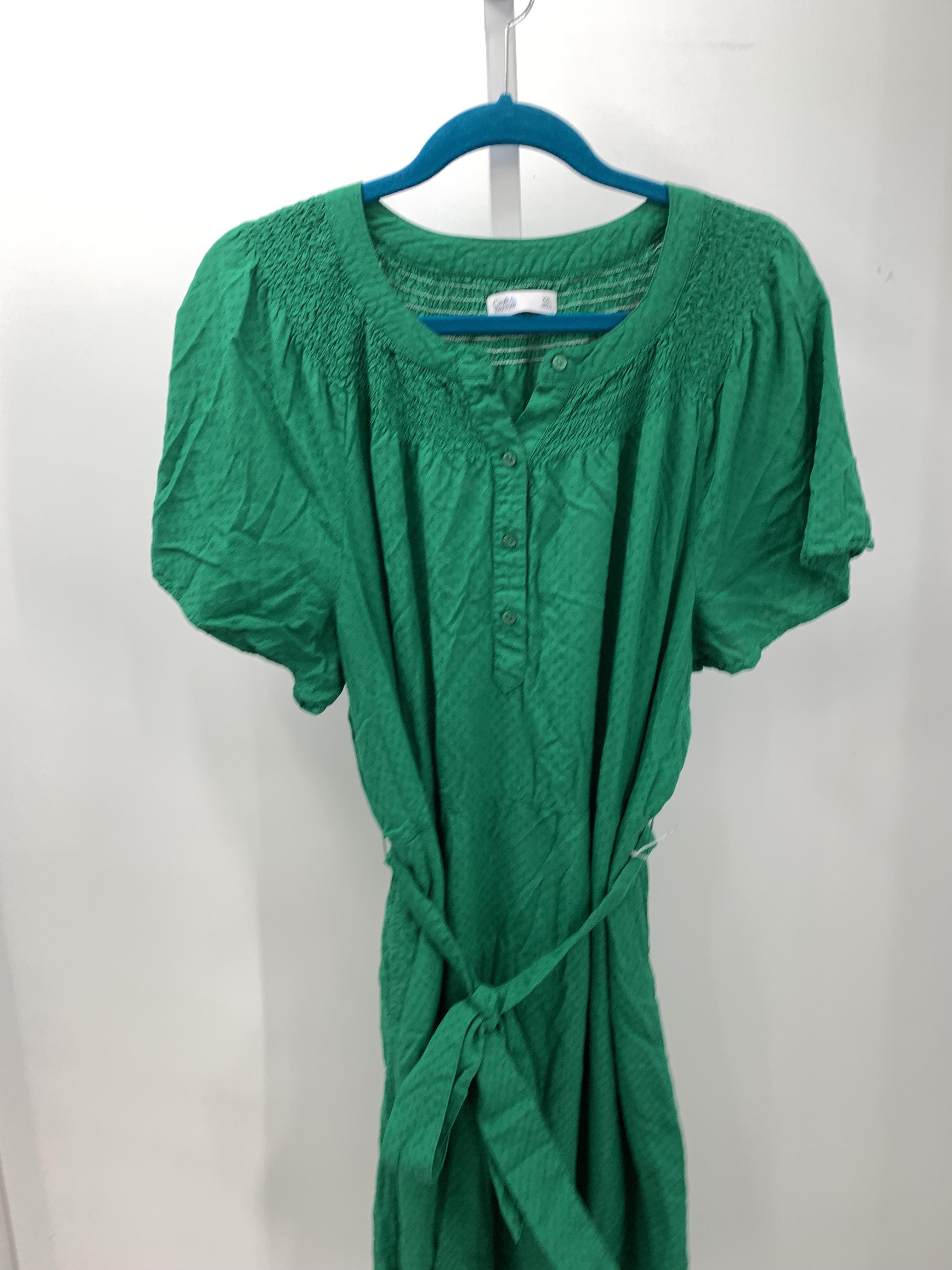 Croft & Barrow Size XXL Misses Short Sleeve Dress