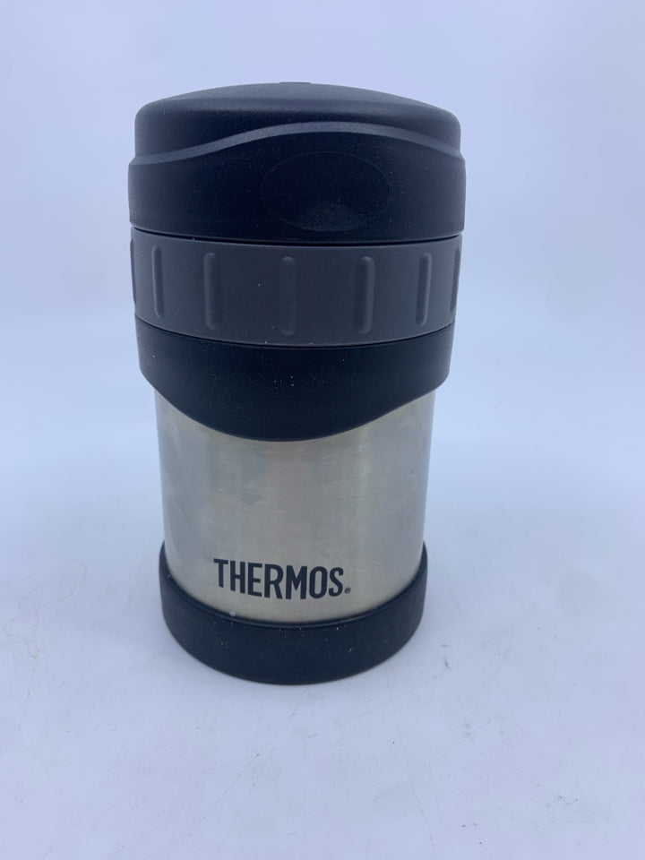 STAINLESS STEAL THERMOS W/ SPOON.