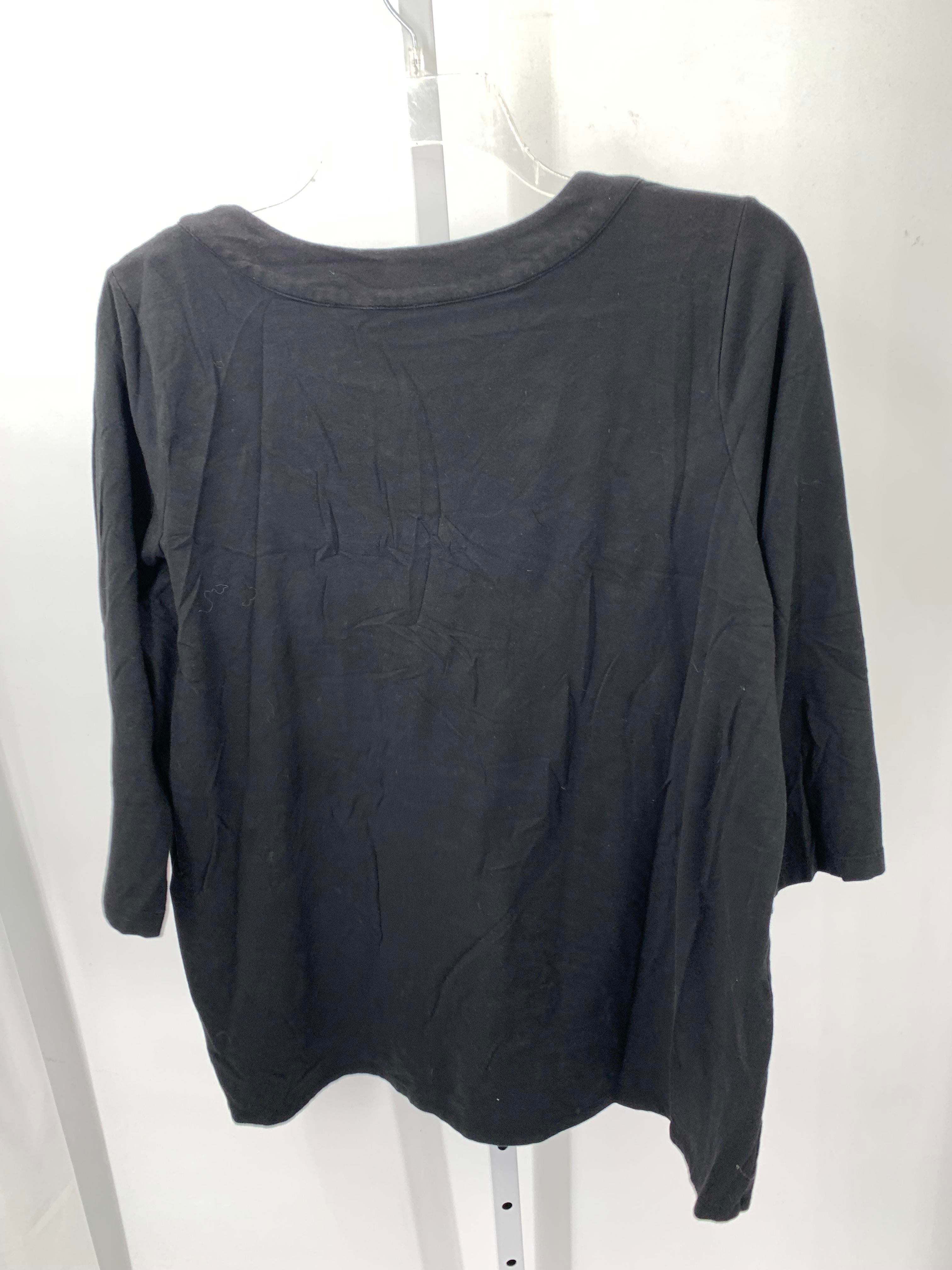 Susan Graver Size 1X Womens 3/4 Sleeve Shirt