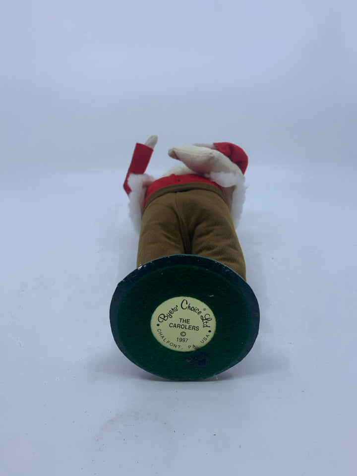 1997 BYERS CHOICE SANTA HOLDING REINDEER TREATS.