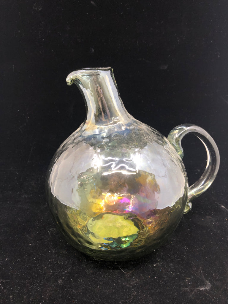 ROUND IRIDESCENT PITCHER.