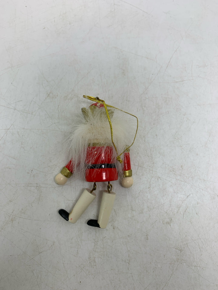 MOVABLE LIMBS RED NUTCRACKER ORNAMENT.