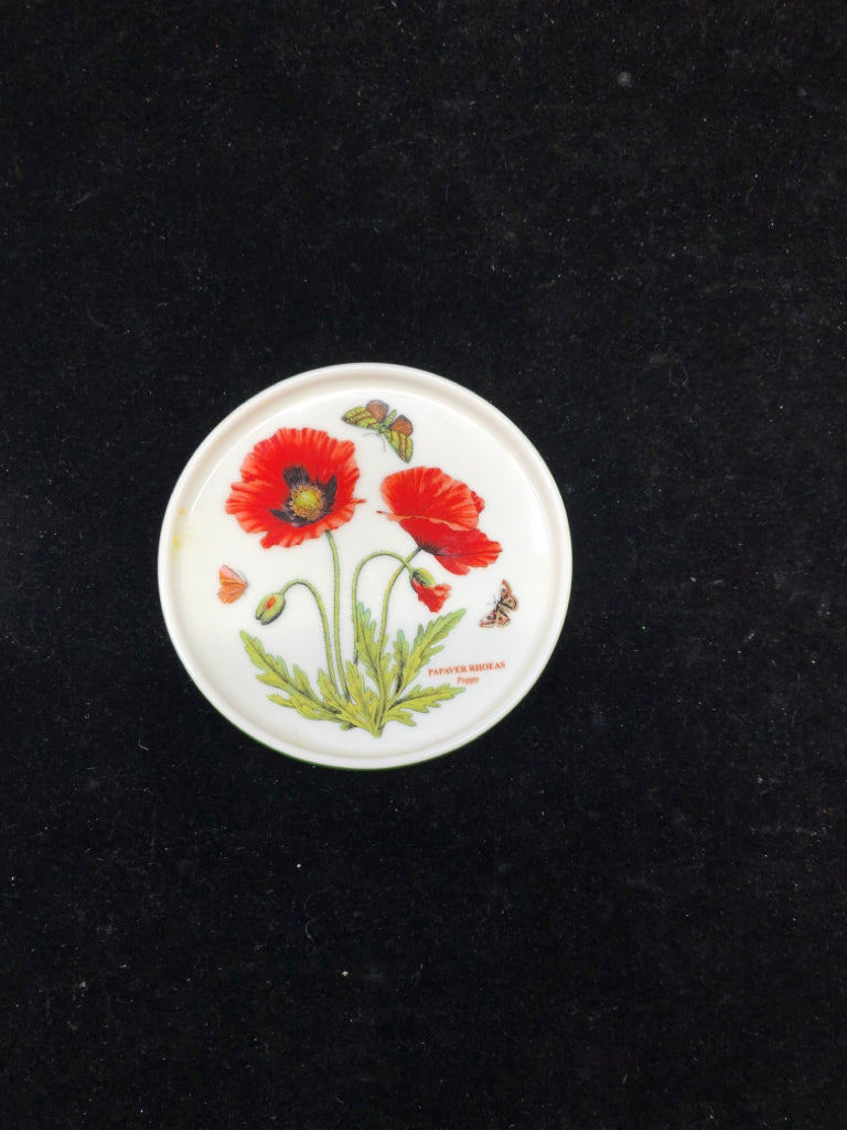 RED POPPY MUG W LID- PORTMEIRION.