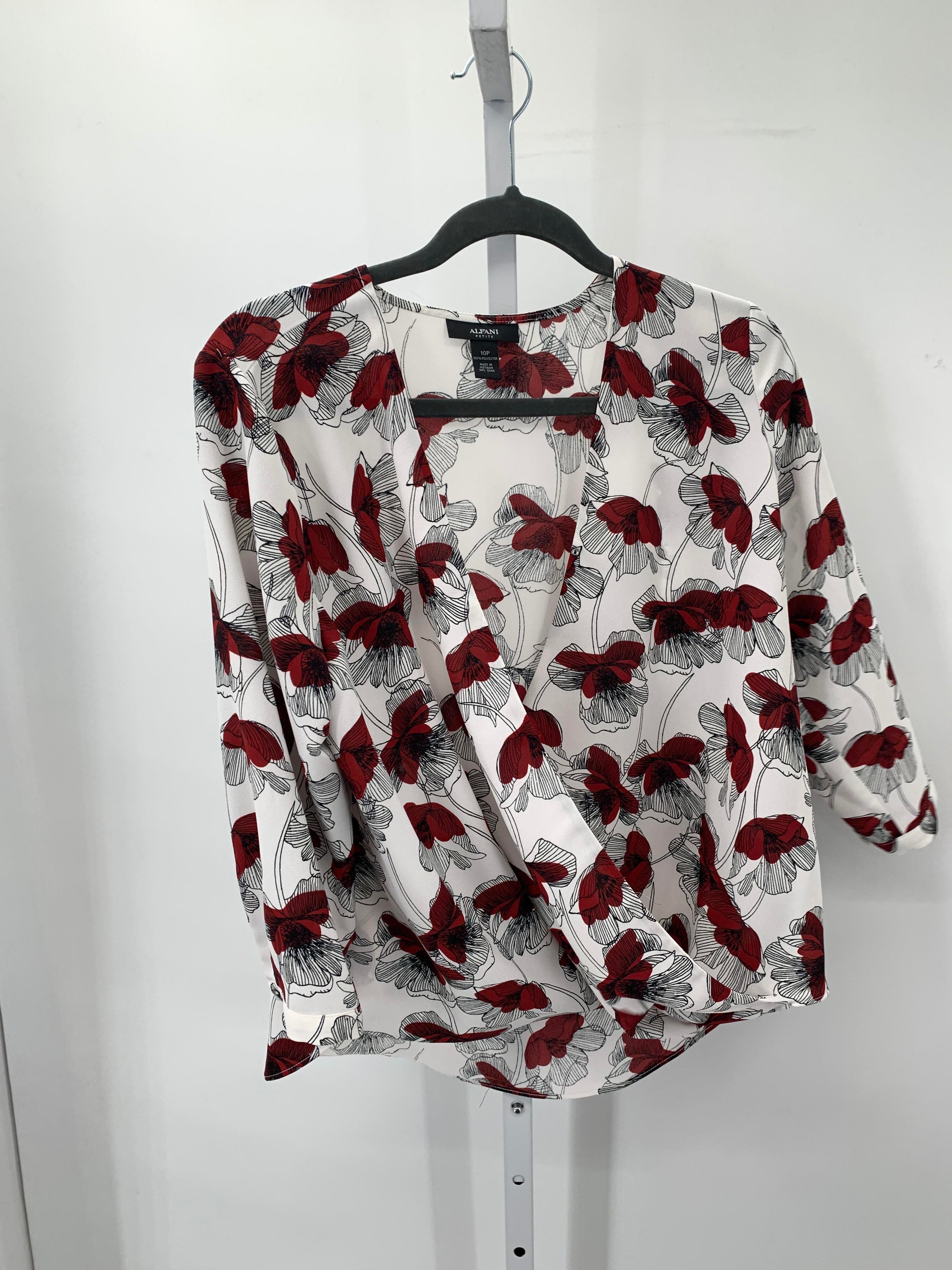 Alfani Size 10 Petite Petite 3/4 Sleeve Shirt