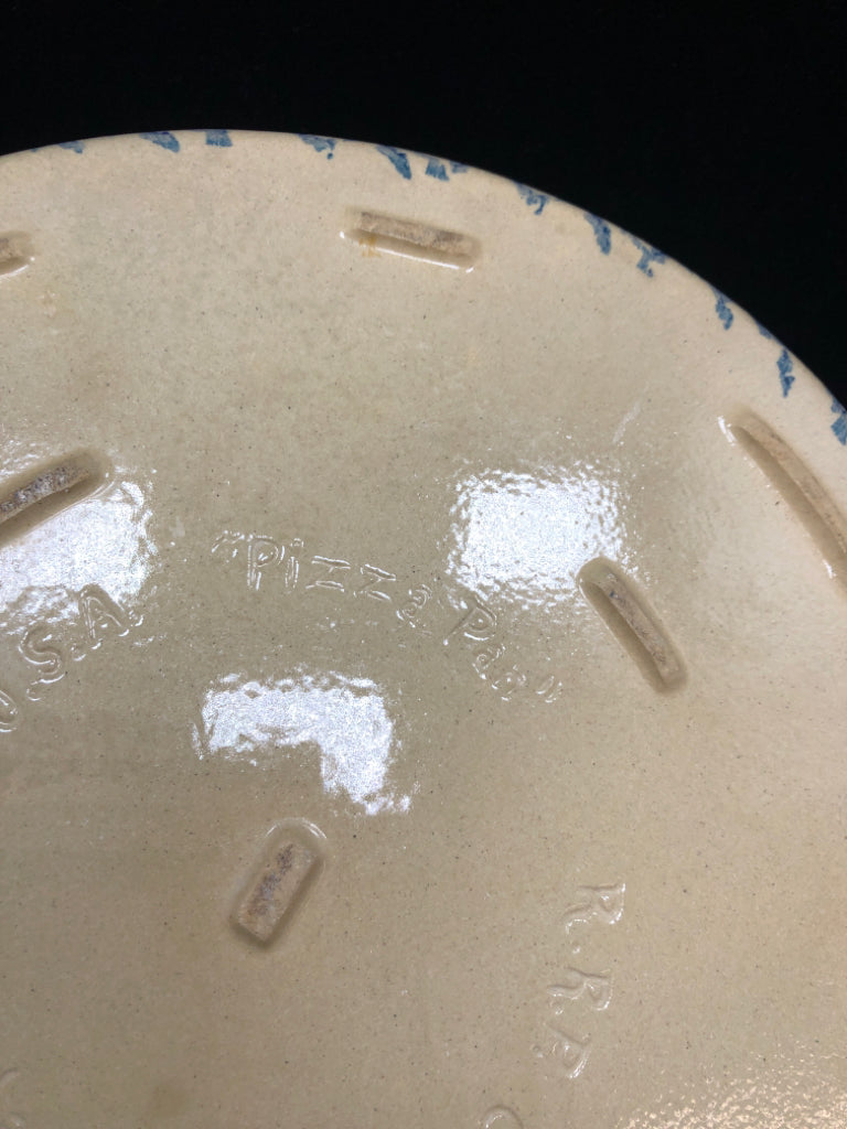 VTG BUE/TAN "PIZZA PAN".