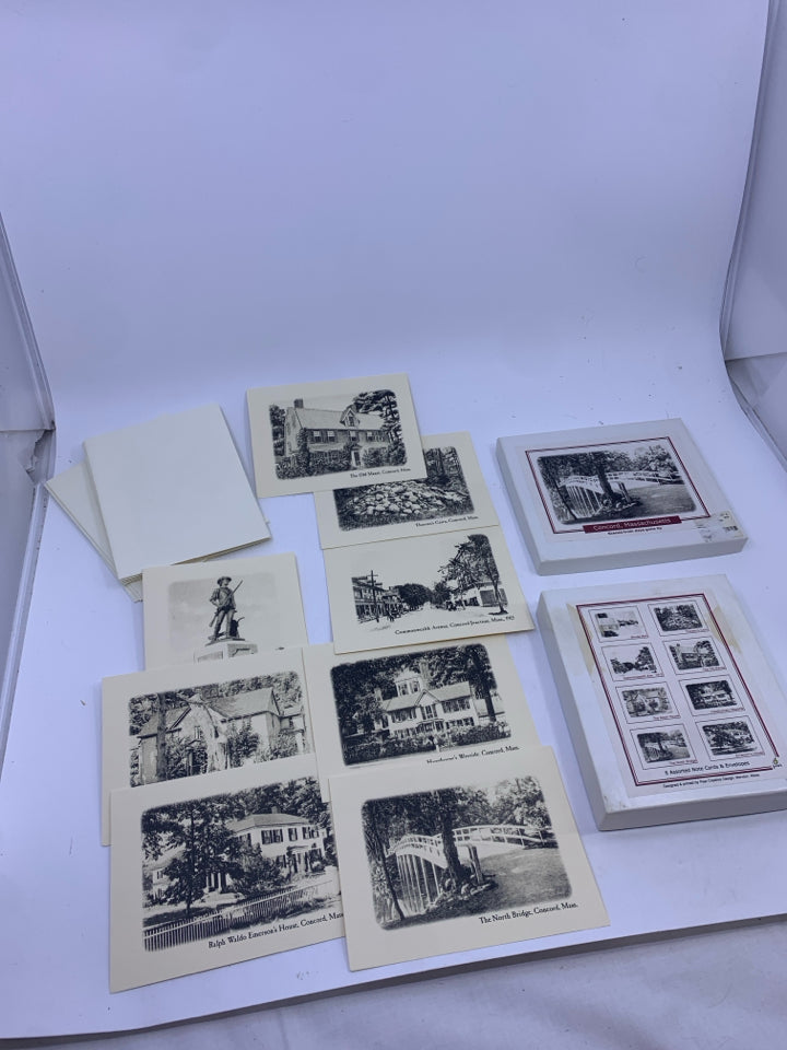 ASSORTED NOTE CARDS SCENES THROUGHOUT MASSACHUSETTS.