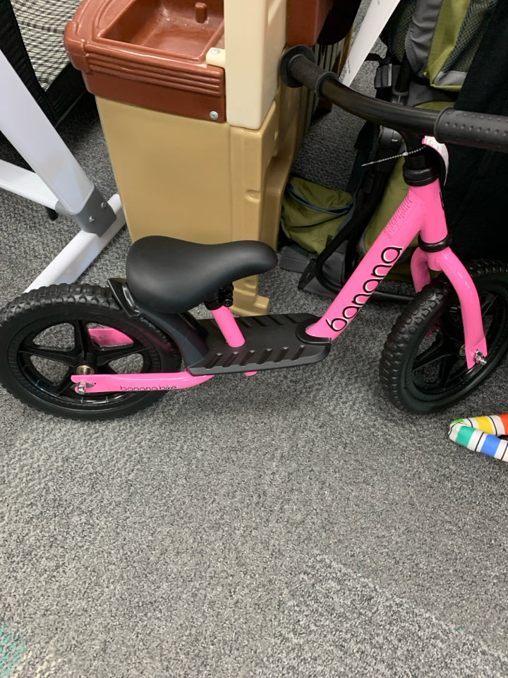 Banana Bike LTF Toddler Balance Bike with Footrest, Pink