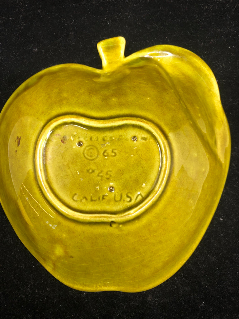 VTG GREEN APPLE CATCH ALL DISH.