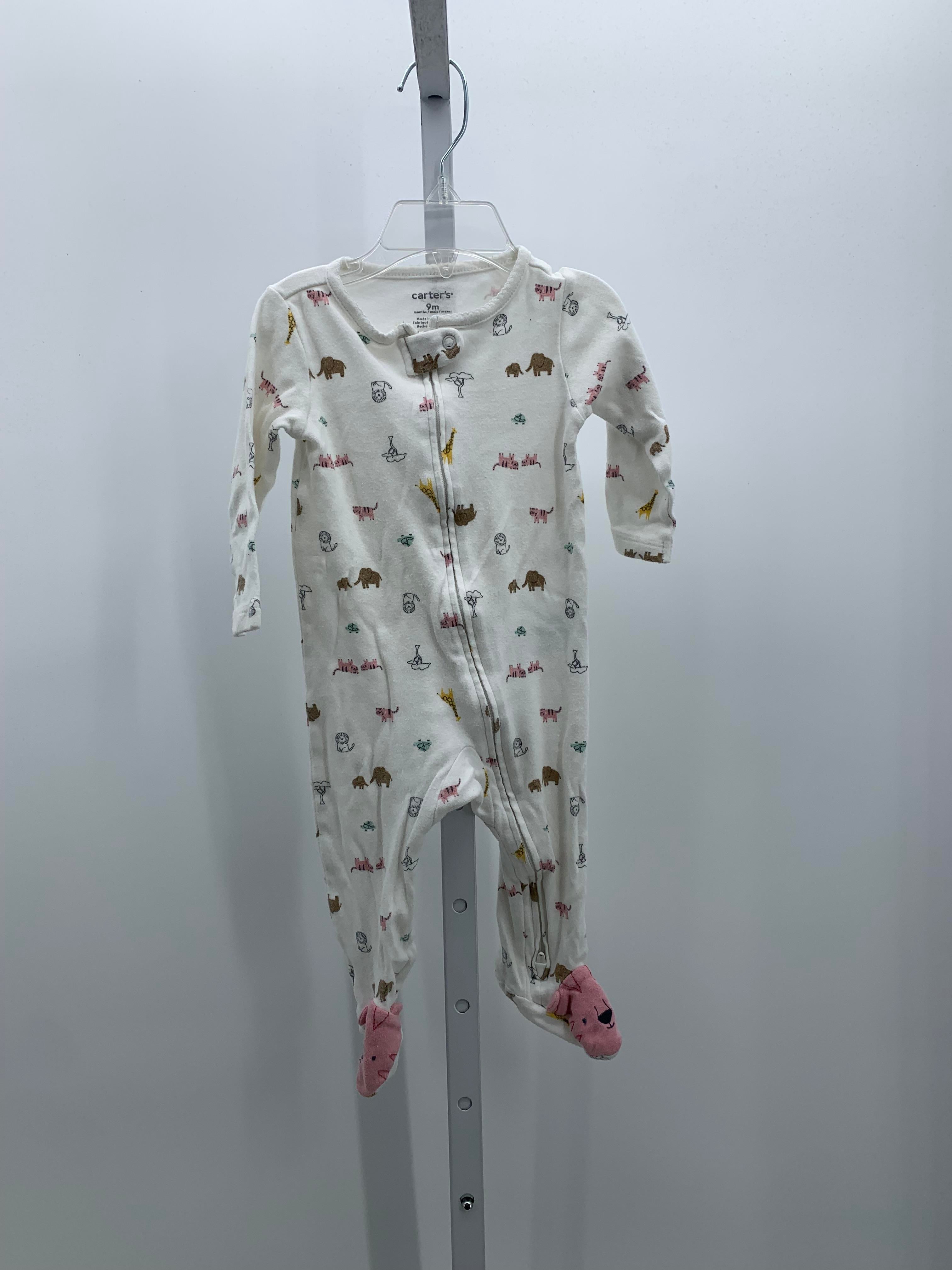 Carters Size 9 Months Girls Long Slv. Romper
