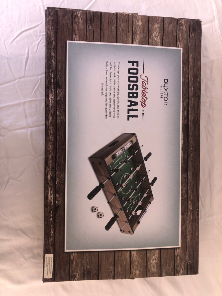 NIB BUXTON TABLETOP FOOSBALL.