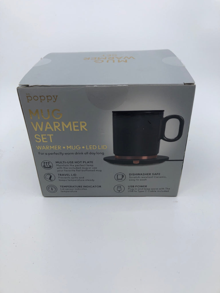 NIB MUG WARMER SET.