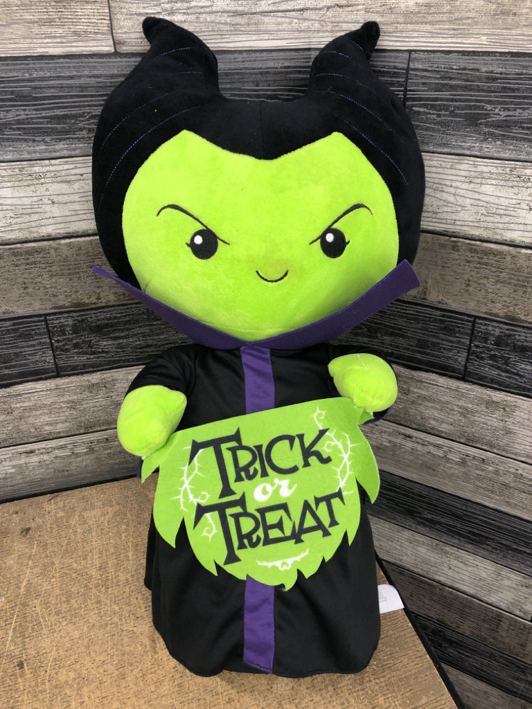 "TRICK OR TREAT" MALEFICENT STANDING PLUSH.