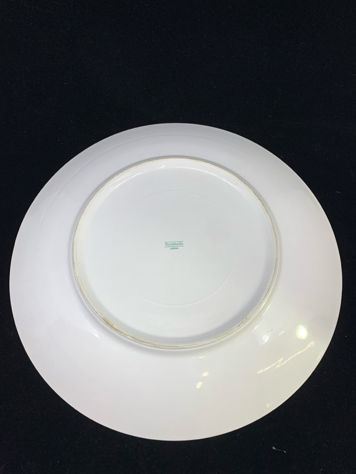 PINK GARLAND SERVING PLATE.