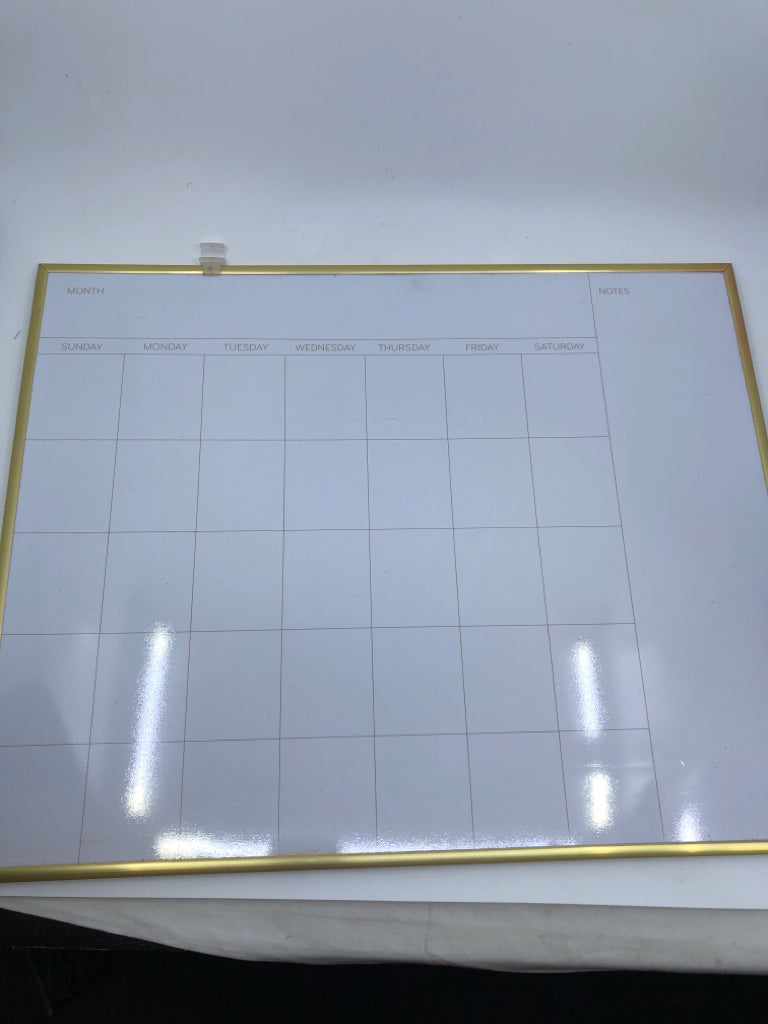CALENDAR WHITE BOARD.