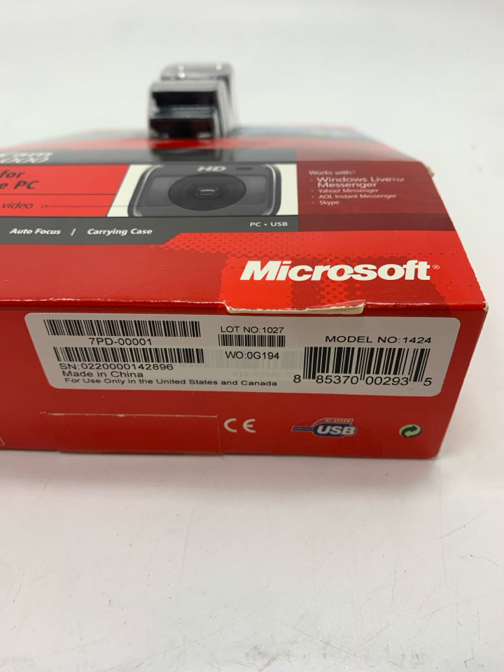 NIB MICROSOFT LIFECAM WEBCAM FOR NOTEBOOKS- HD-6000