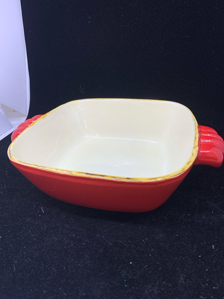 RED CERAMIC BAKING DISH-PIER 1.