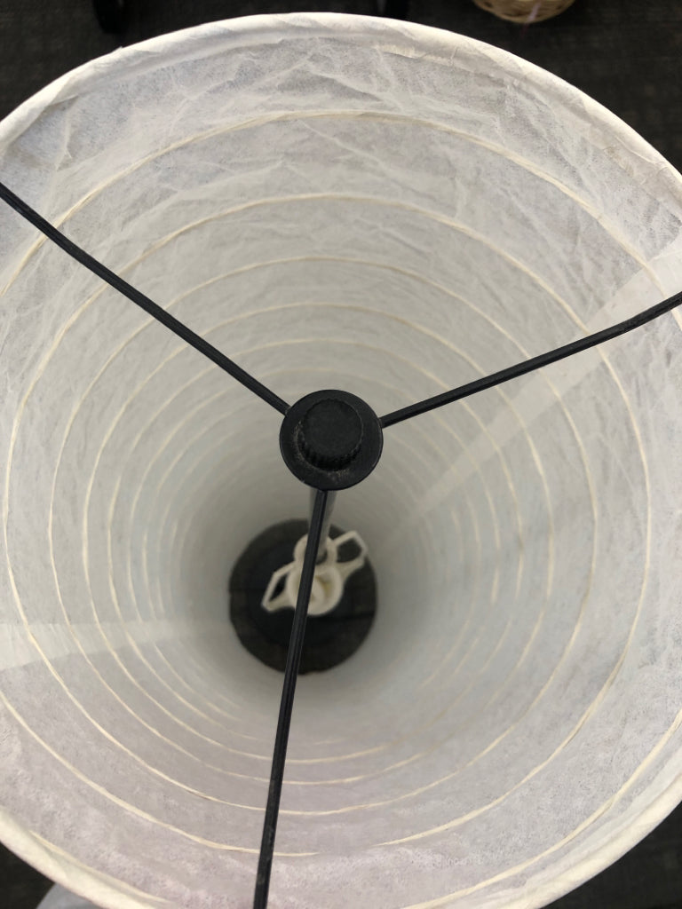 FLOOR LAMP WITH PAPER SHADE.