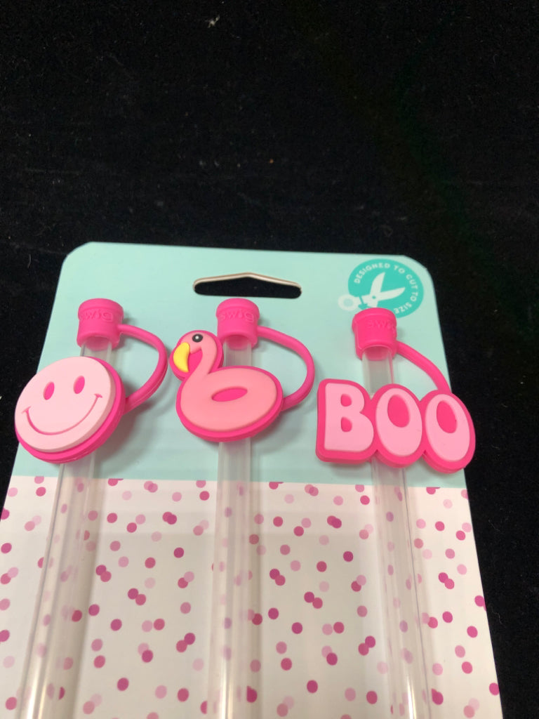 NIP PINK STRAW TOPPERS SWIG LIFE.