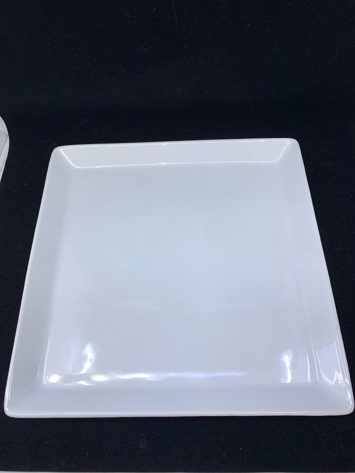 LARGE WHITE SQUARE SERVING PLATTER.