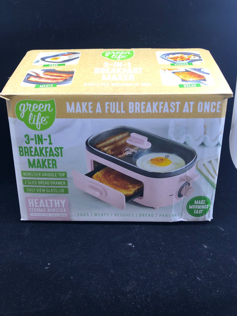 NIB 3 IN 1 BREAKFAST MAKER