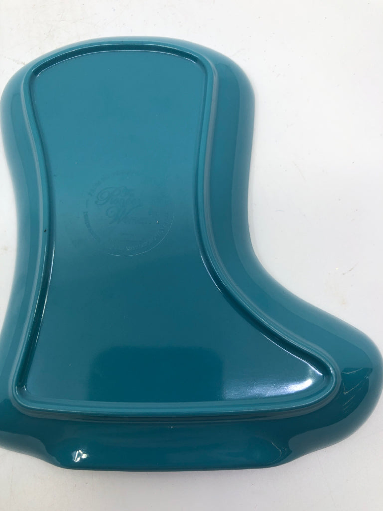 TEAL COWBOY BOOTS SPOON REST.