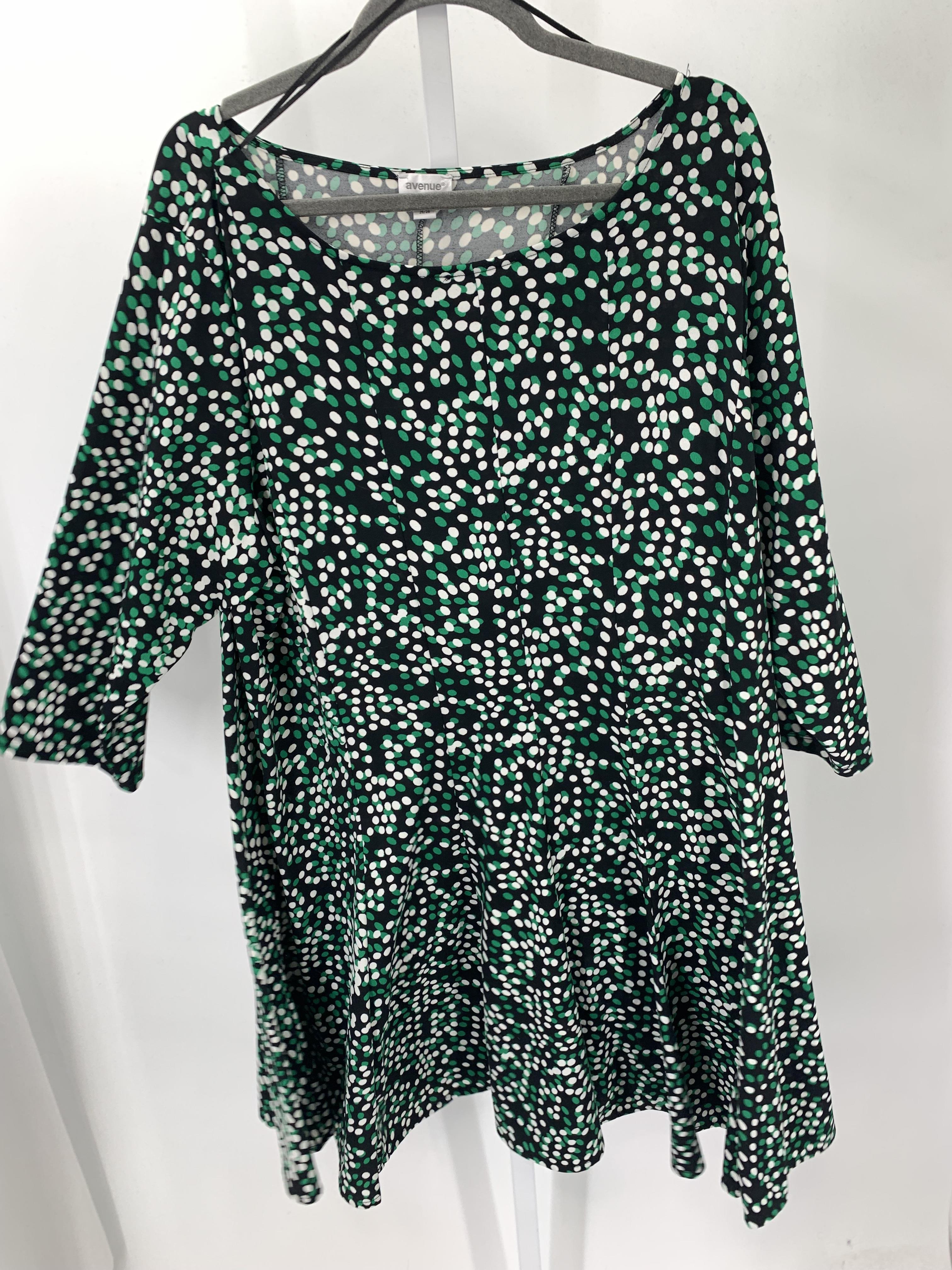 Avenue Size 26/28 W Womens 3/4 Sleeve Dress