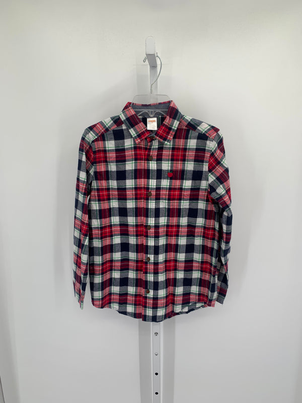 RED WHITE PLAID BUTTON DOWN