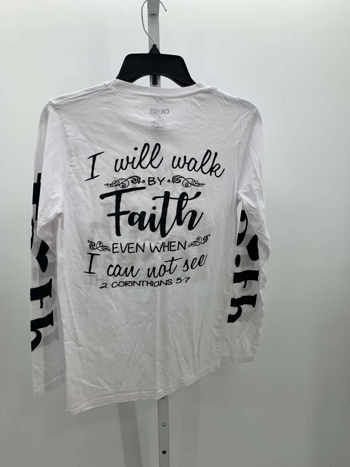 On Fire Size Large Juniors Long Sleeve Shirt
