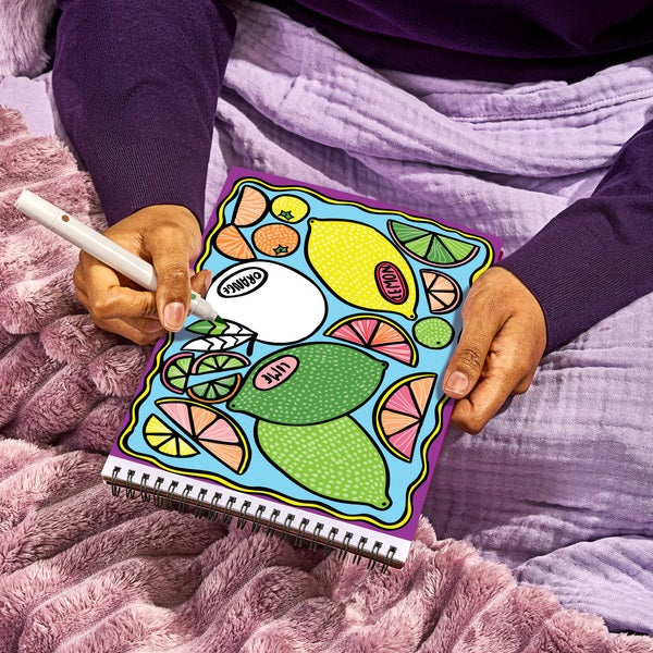 New - FlowArt™ - Hidden Patterns, Color-to-Reveal Foodie Fun