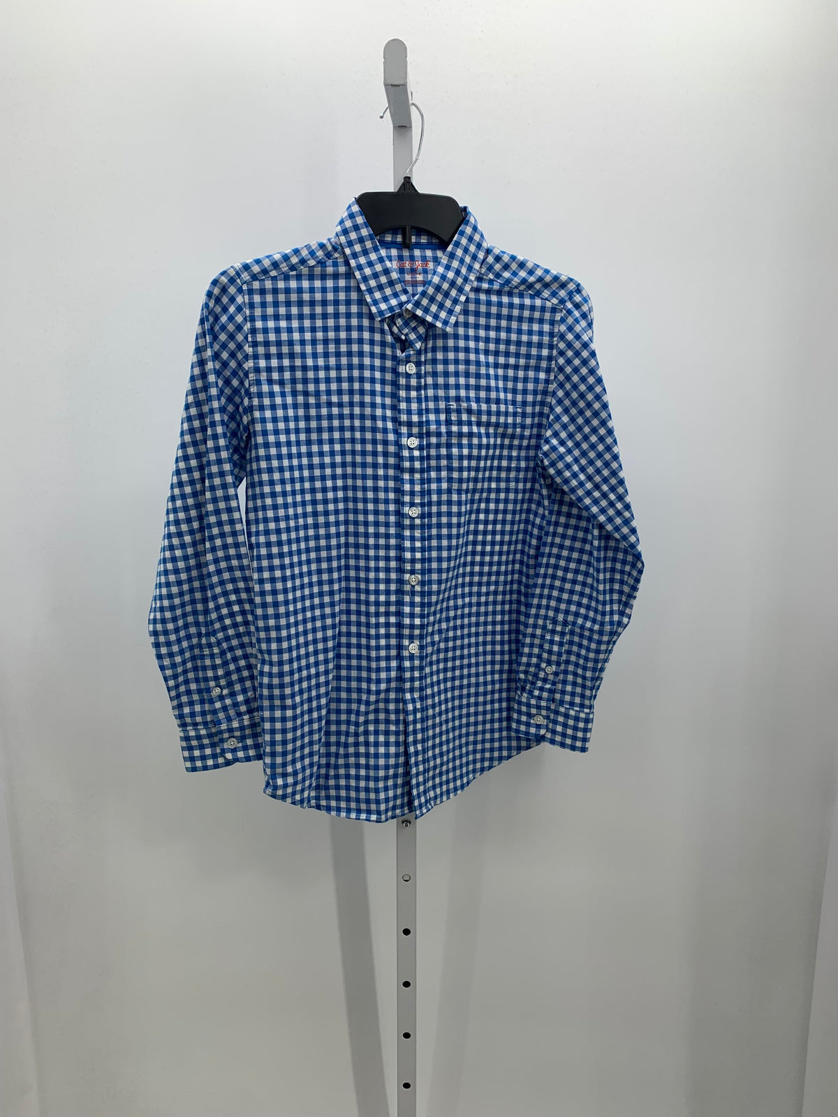WHITE PLAID BTN DOWN