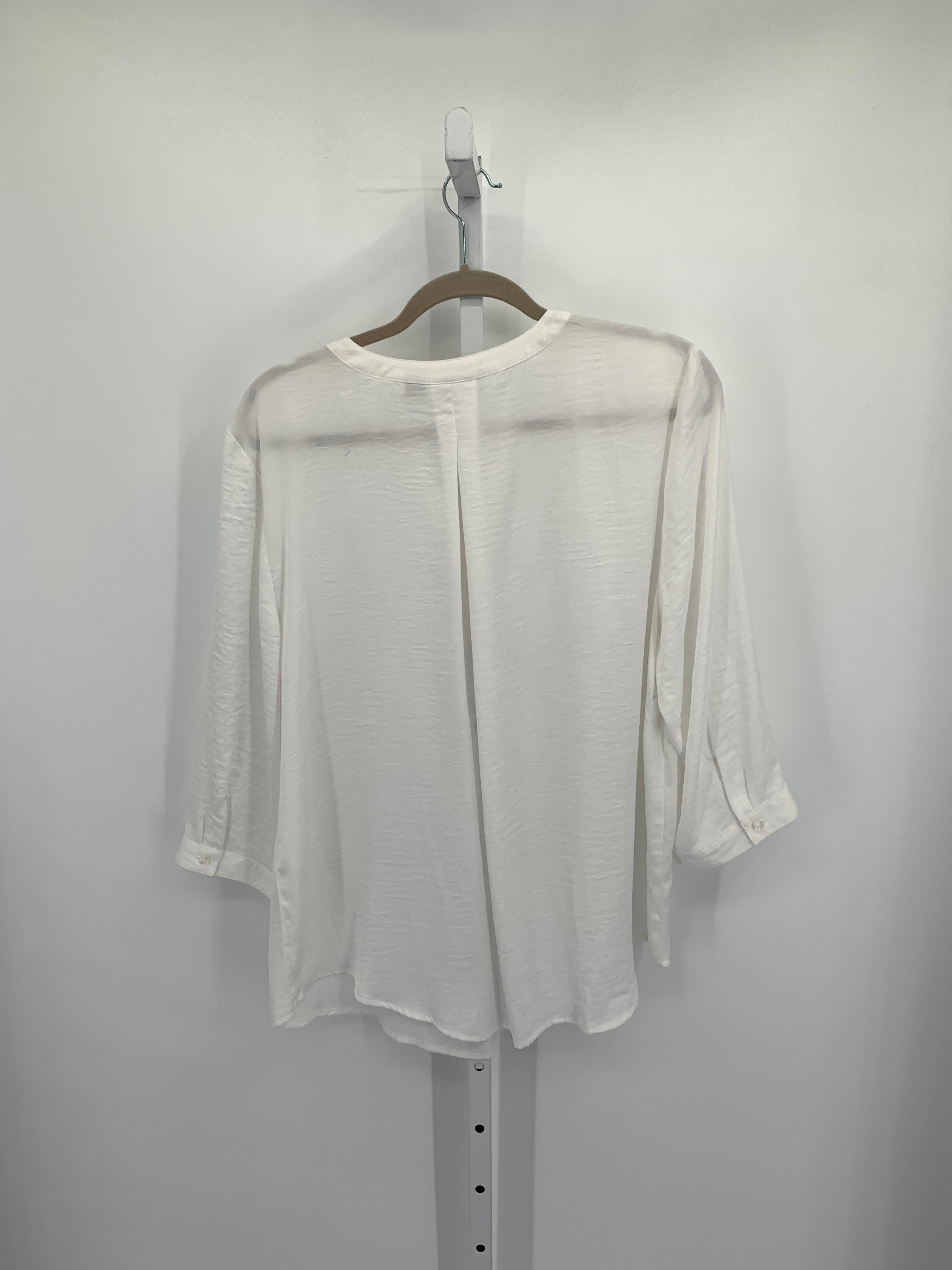 Chico's Size Large Misses 3/4 Sleeve Shirt