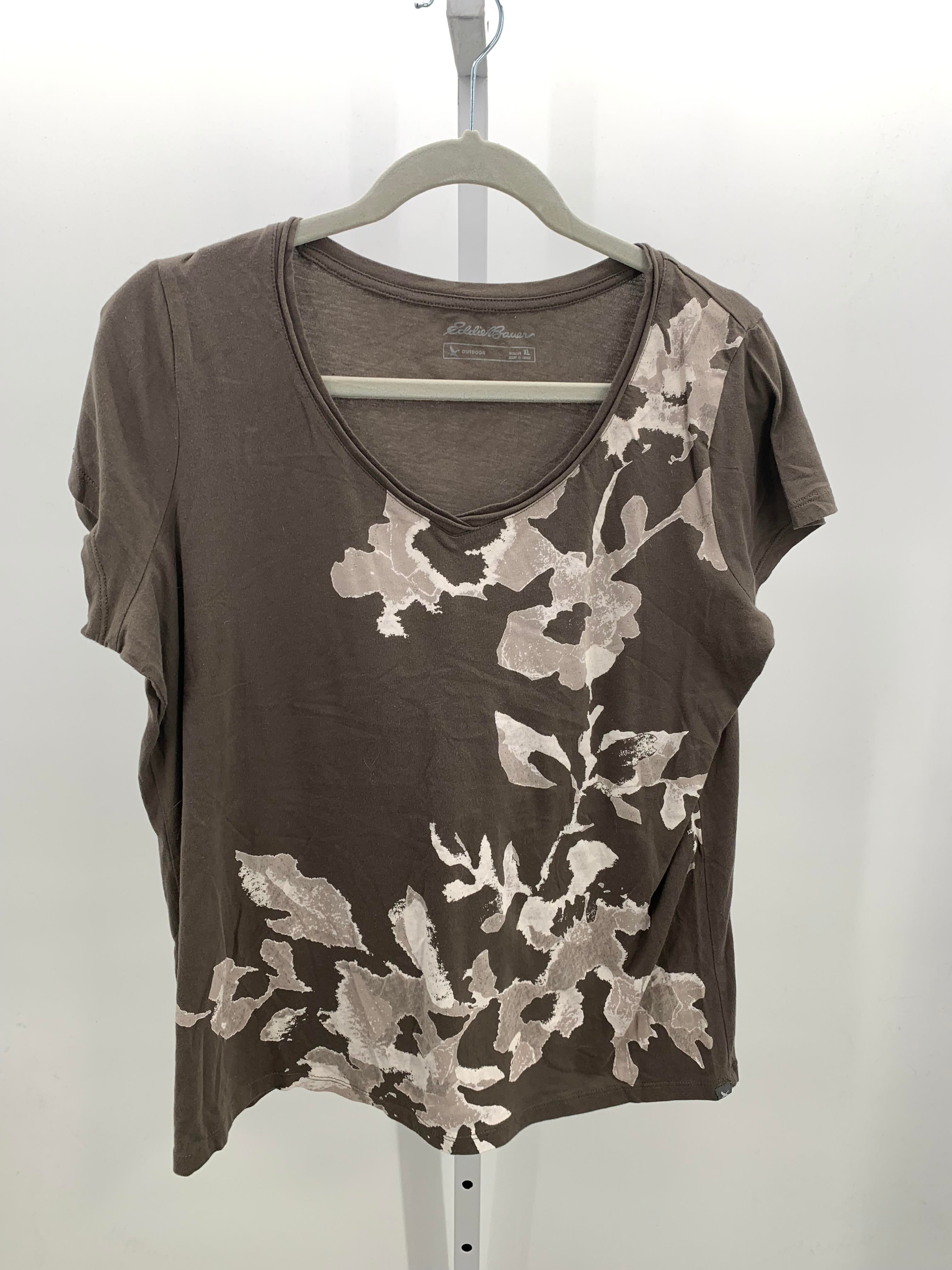 Eddie Bauer Size Extra Large Misses Short Sleeve Shirt