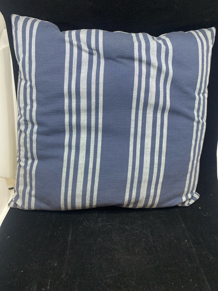 2-SIDED BLUE STRIPE PILLOW.