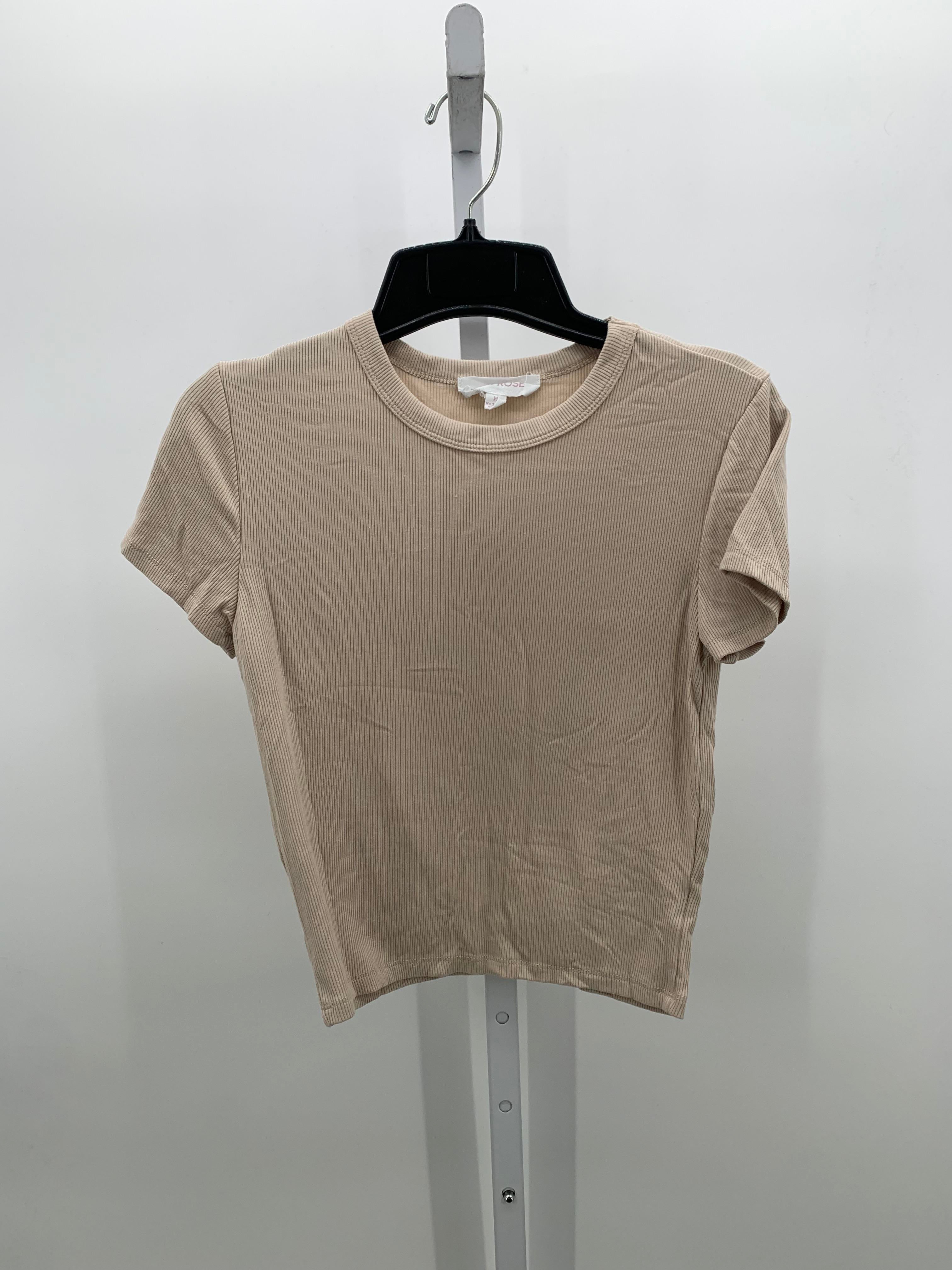 Pink Rose Size Medium Juniors Short Sleeve Shirt