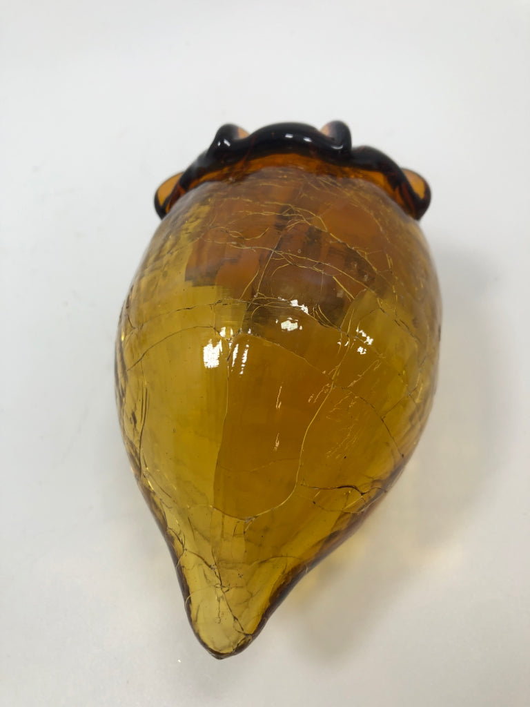 GLASS BLOWN ACORN.
