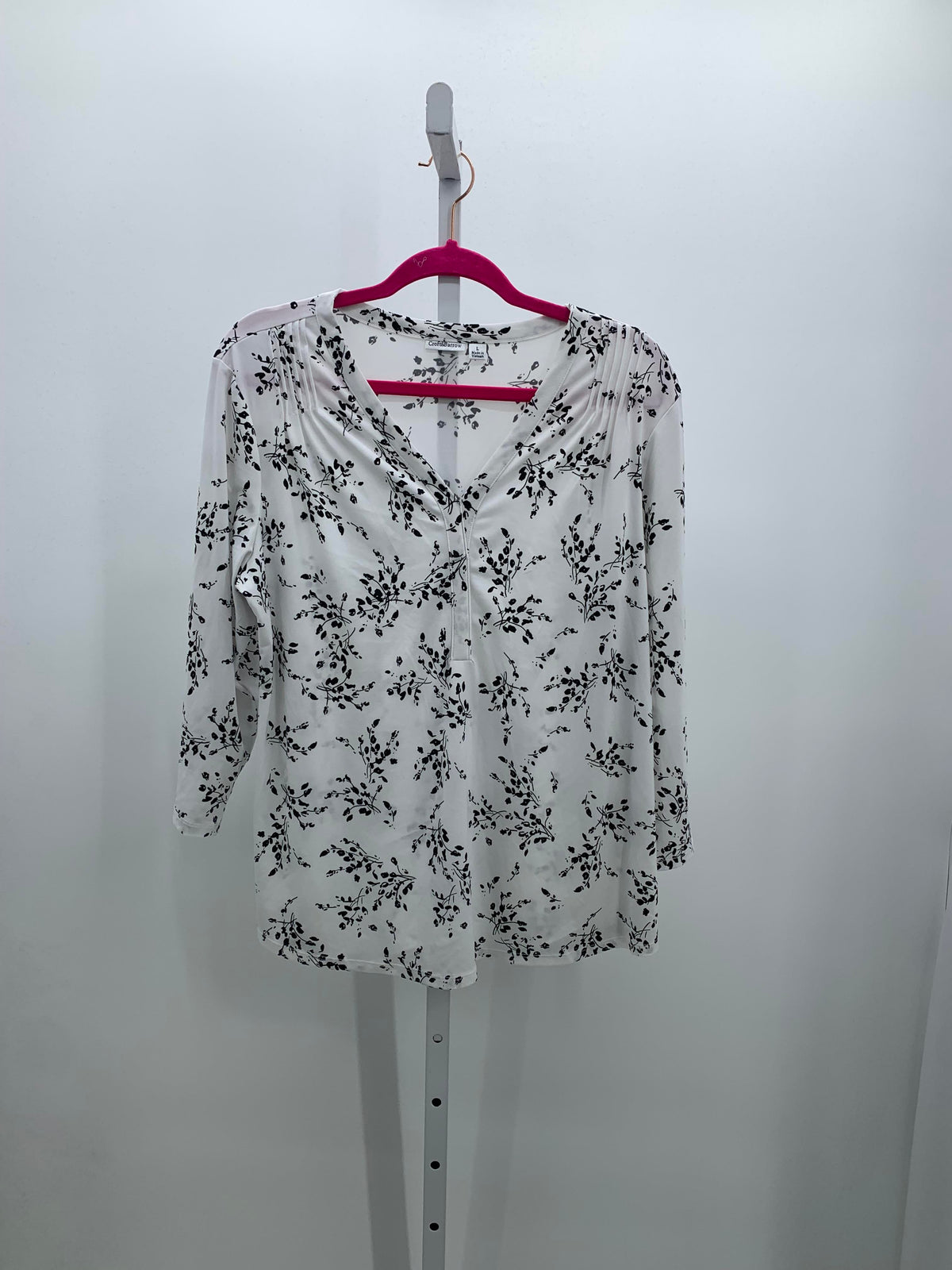 Croft & Barrow Size Large Misses 3/4 Sleeve Shirt