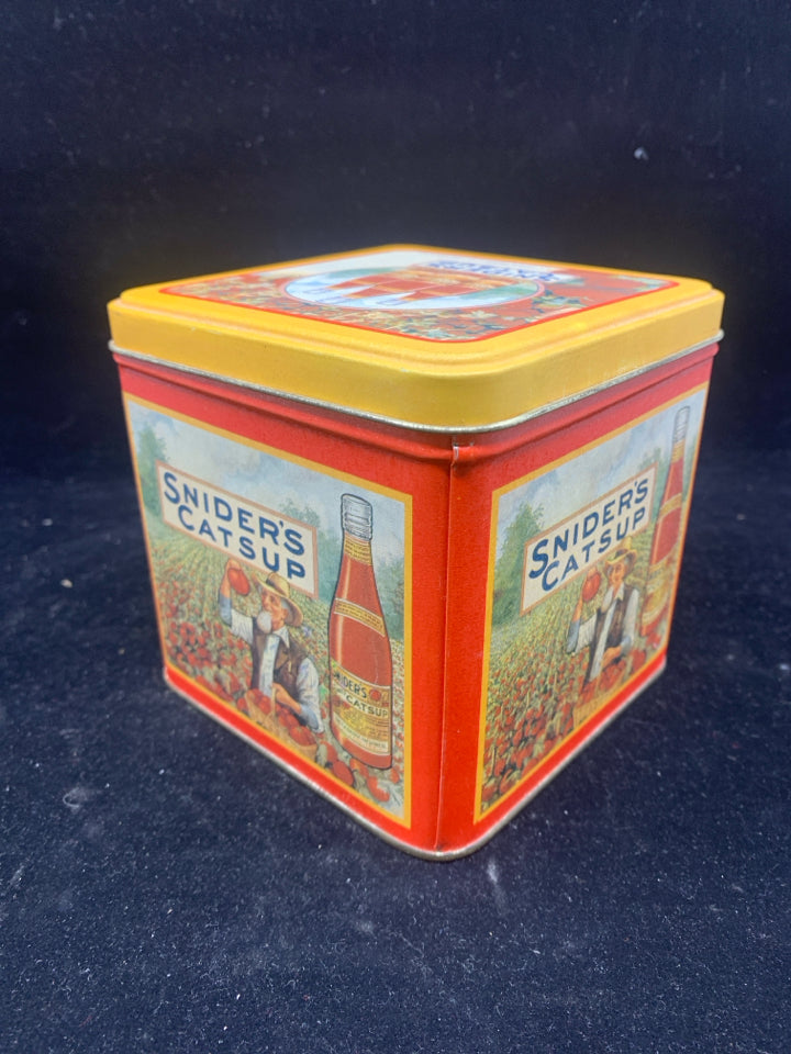 VTG SNIDERS CATSUP TIN.