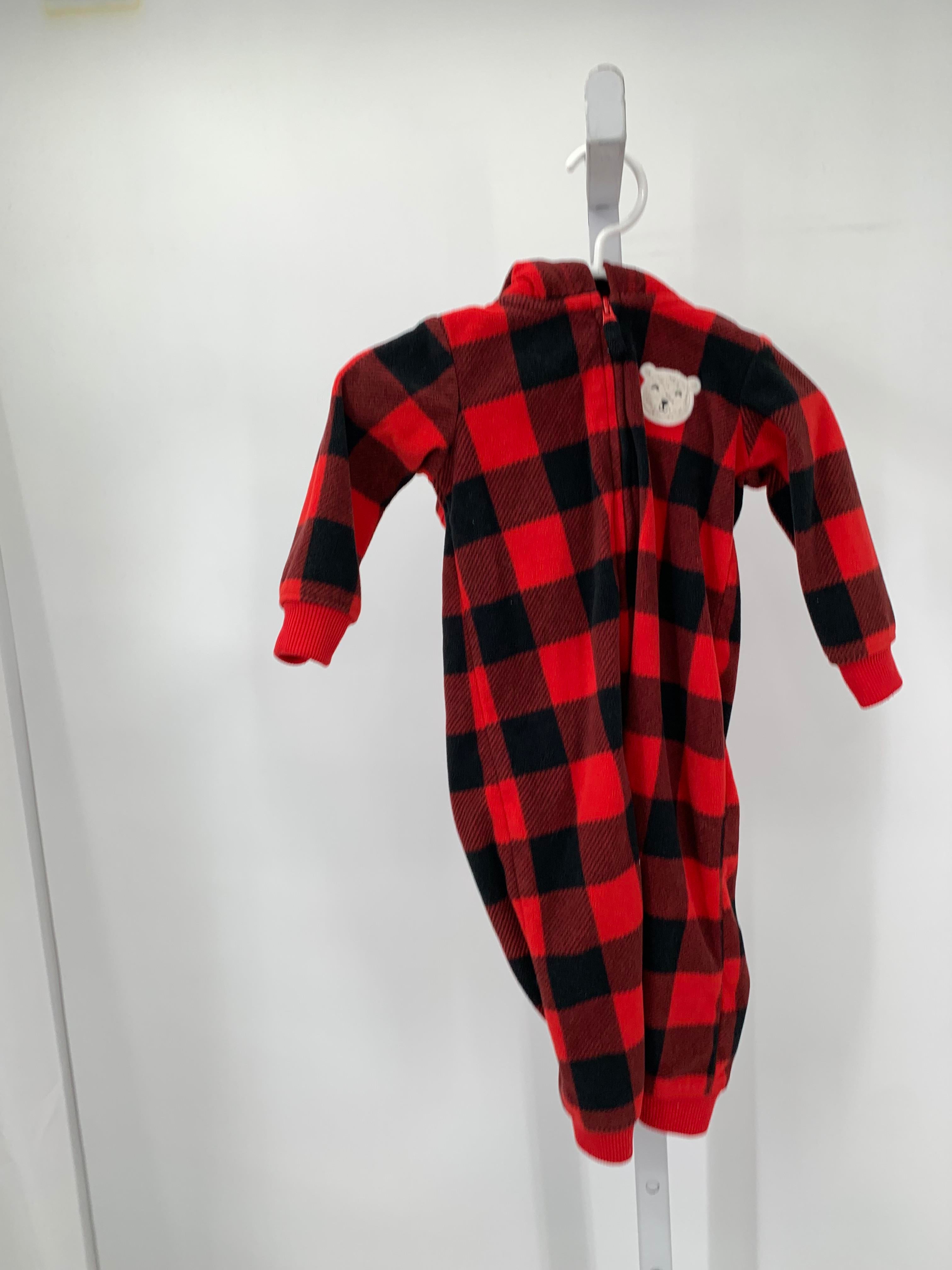 BLACK CHECKERED HOODED FLEECE