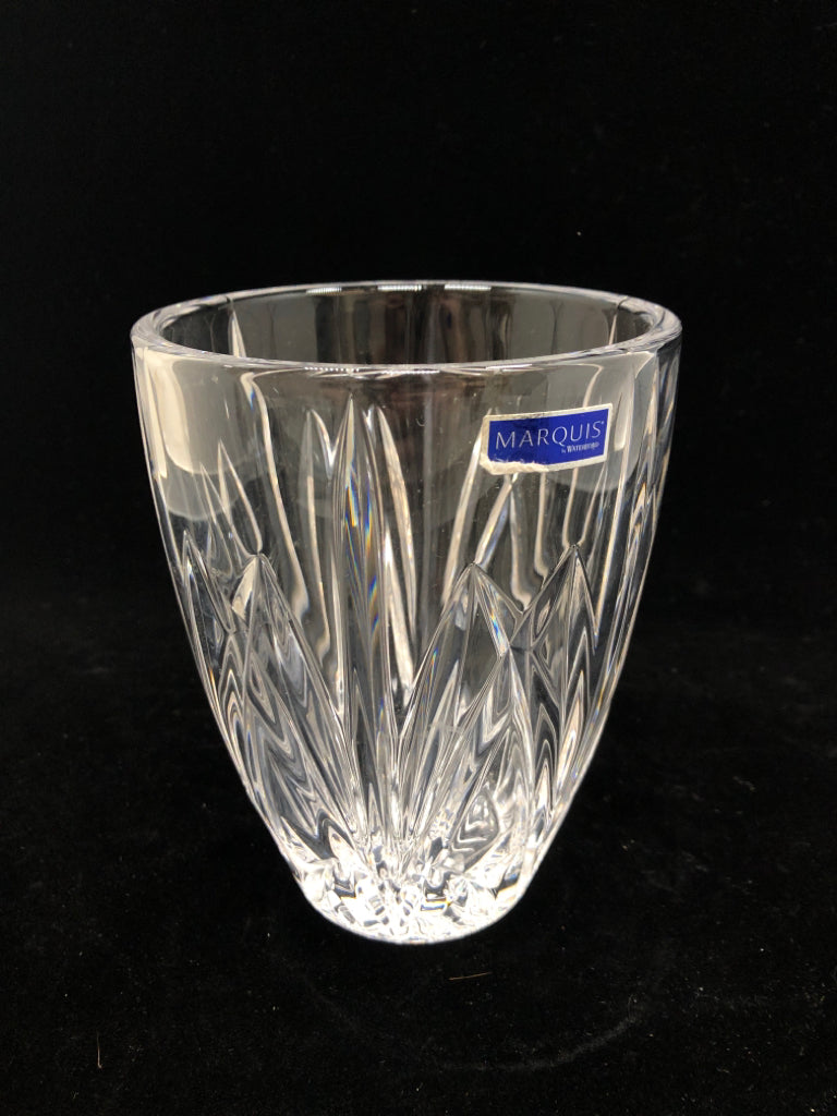 WATERFORD CRYSTAL HURRICANE VASE.