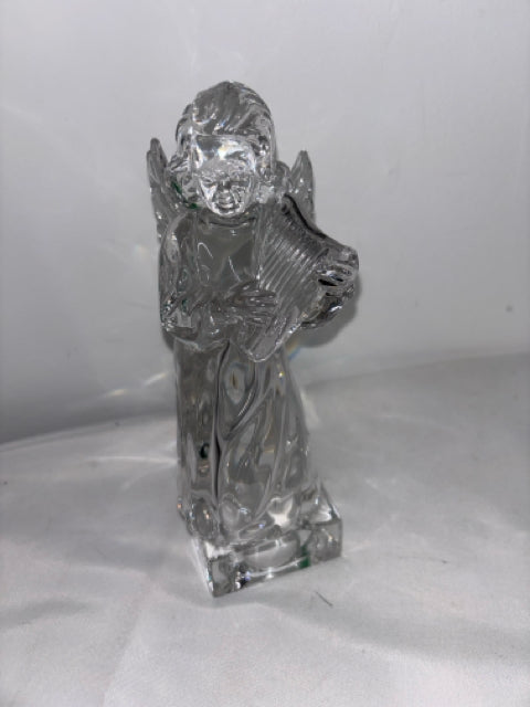 MIKASA GLASS ANGEL WITH HARP.